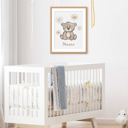 Poster Personalizzato Kids Bear Pink