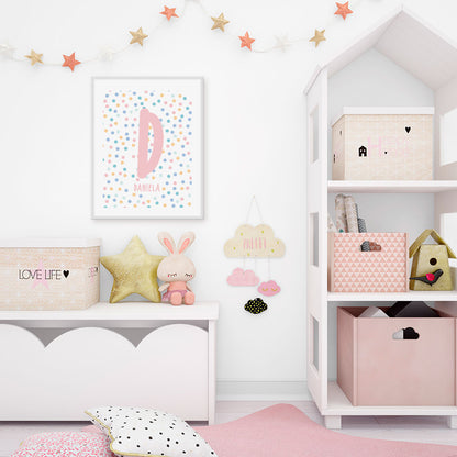 Poster Personalizzato Kids Pois Pink