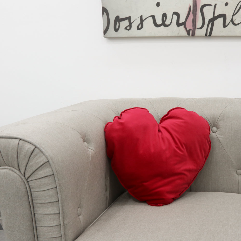 Red Velvet Heart Cushion