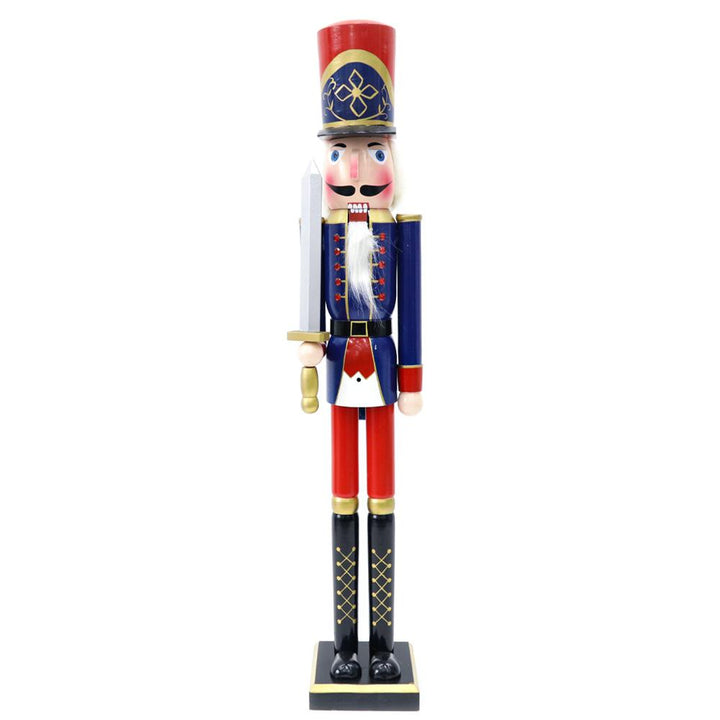 Blue wooden nutcracker