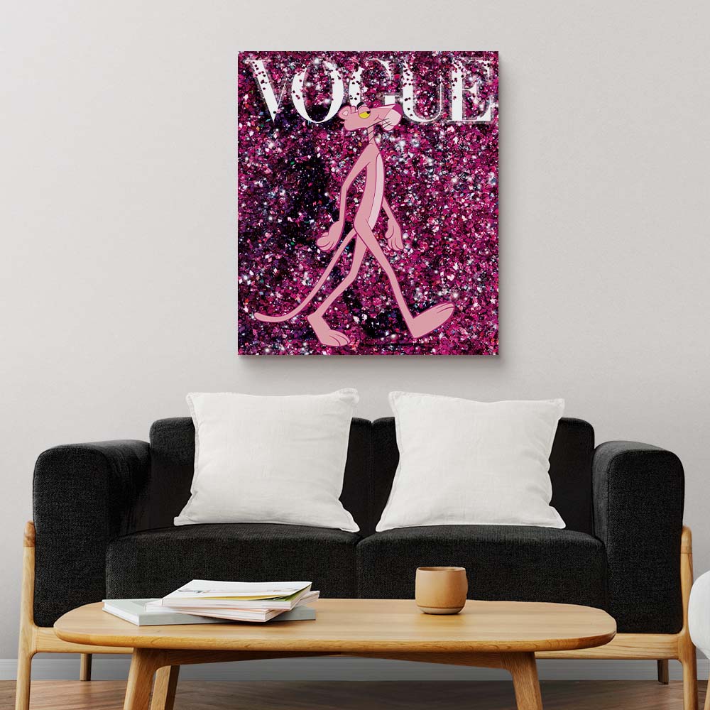 Quadro Vogue Pantera Rosa