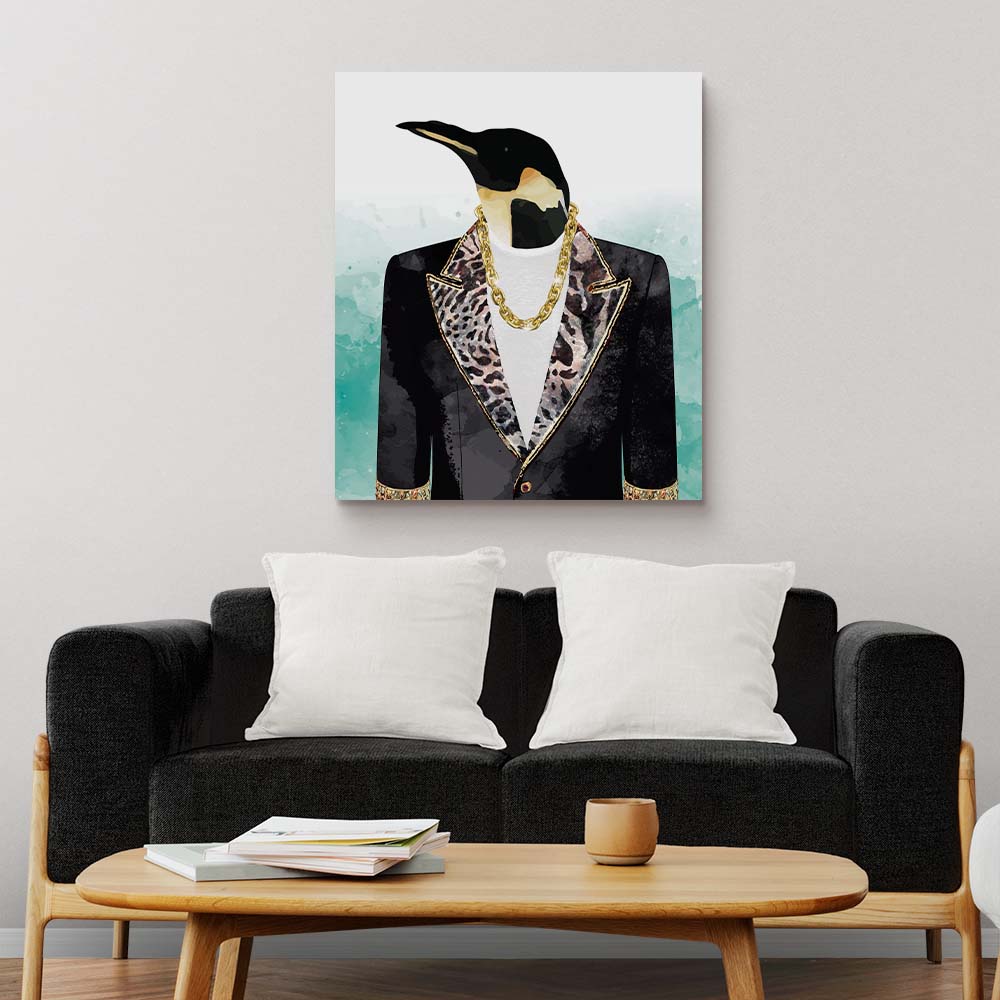 Tuxedo Penguin painting