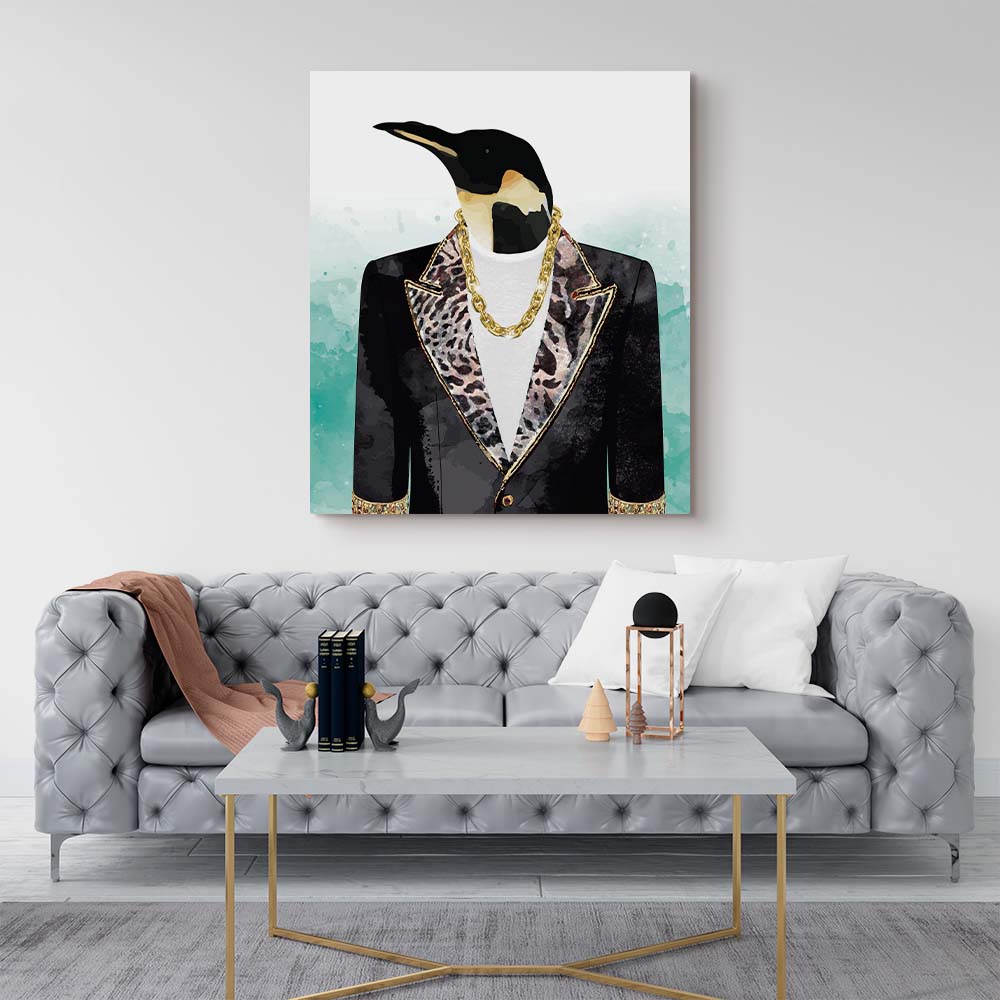 Tuxedo Penguin painting