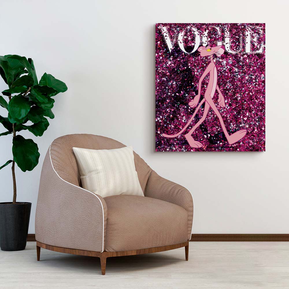 Quadro Vogue Pantera Rosa