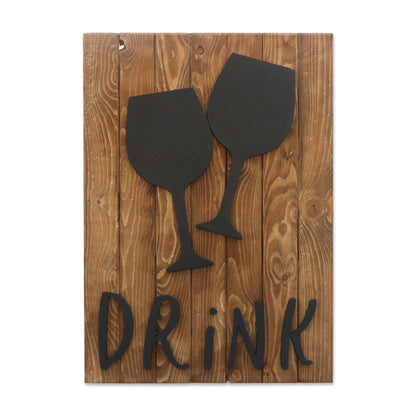 Quadro doghe legno Calici Drink