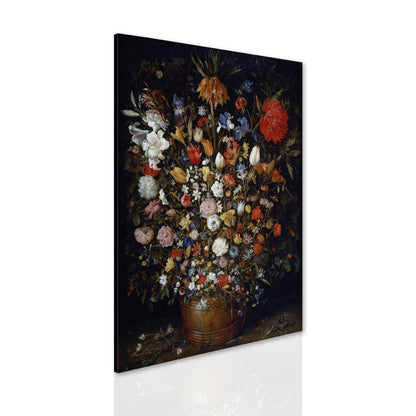 Quadro Fiori in vaso di legno