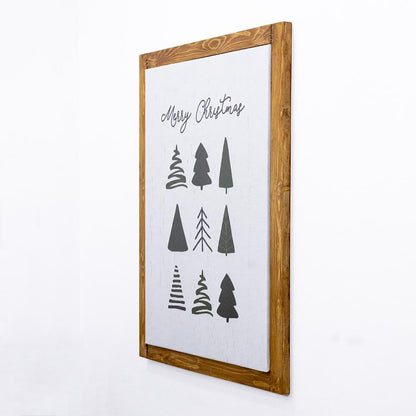 Quadro cornice legno Merry Christmas