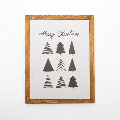 Quadro cornice legno Merry Christmas