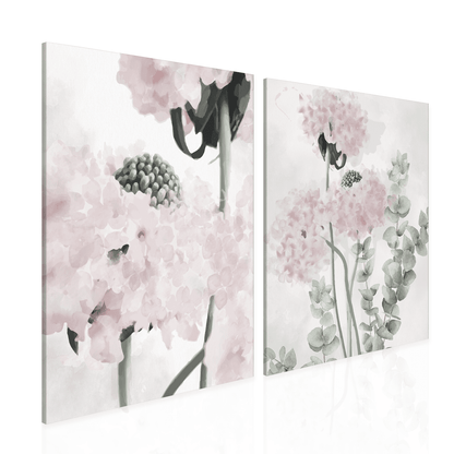 Quadro Doppio Pink Flowers