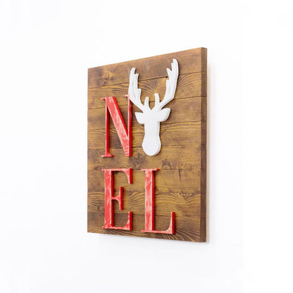 Quadro doghe legno Noel