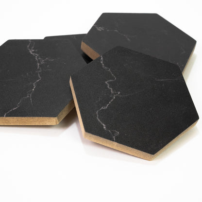 Coaster tablet 4 pcs Black Marble