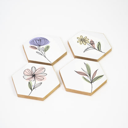 Table Coasters set 4pcs Spring