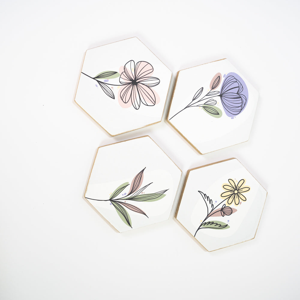 Table Coasters set 4pcs Spring