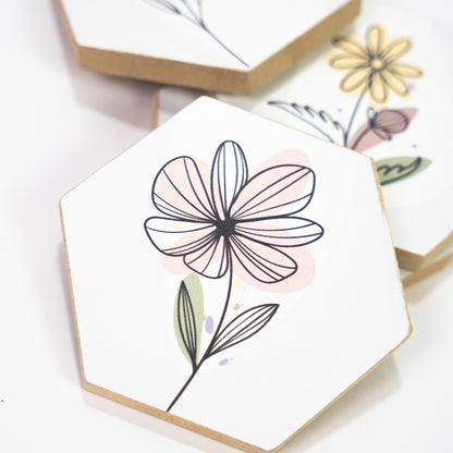 Table Coasters set 4pcs Spring