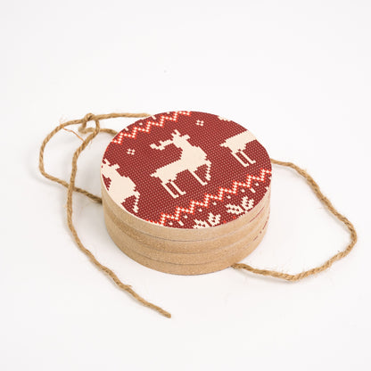 Reindeer coaster tablet Set of 4 pieces