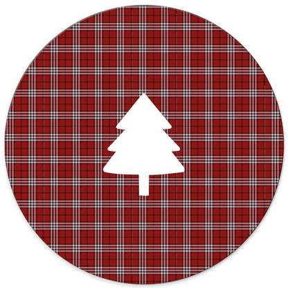 Tavoletta Sottopiatto Tartan Albero Natale