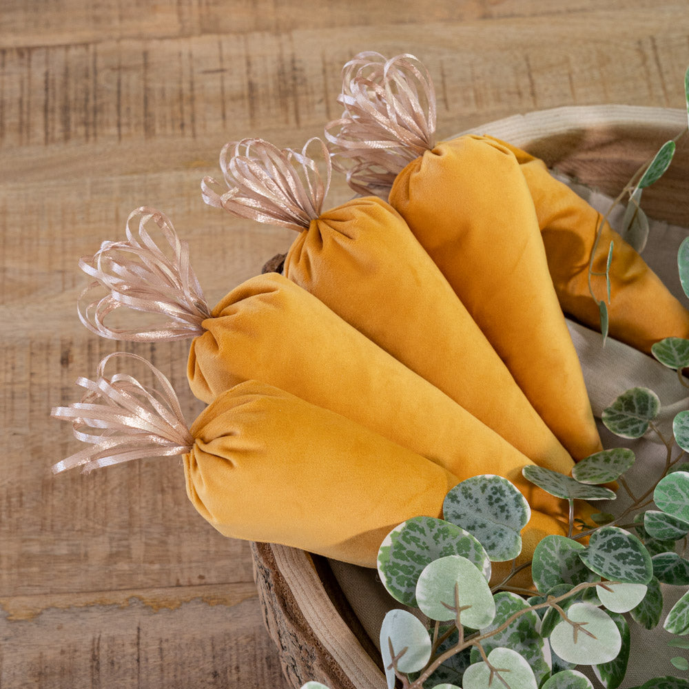 Decorative velvet carrots