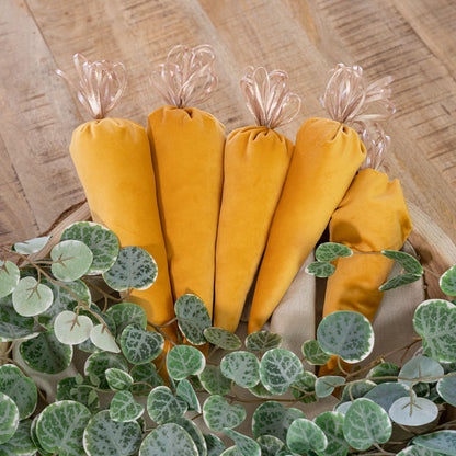 Decorative velvet carrots