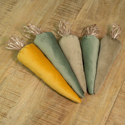 Decorative velvet carrots