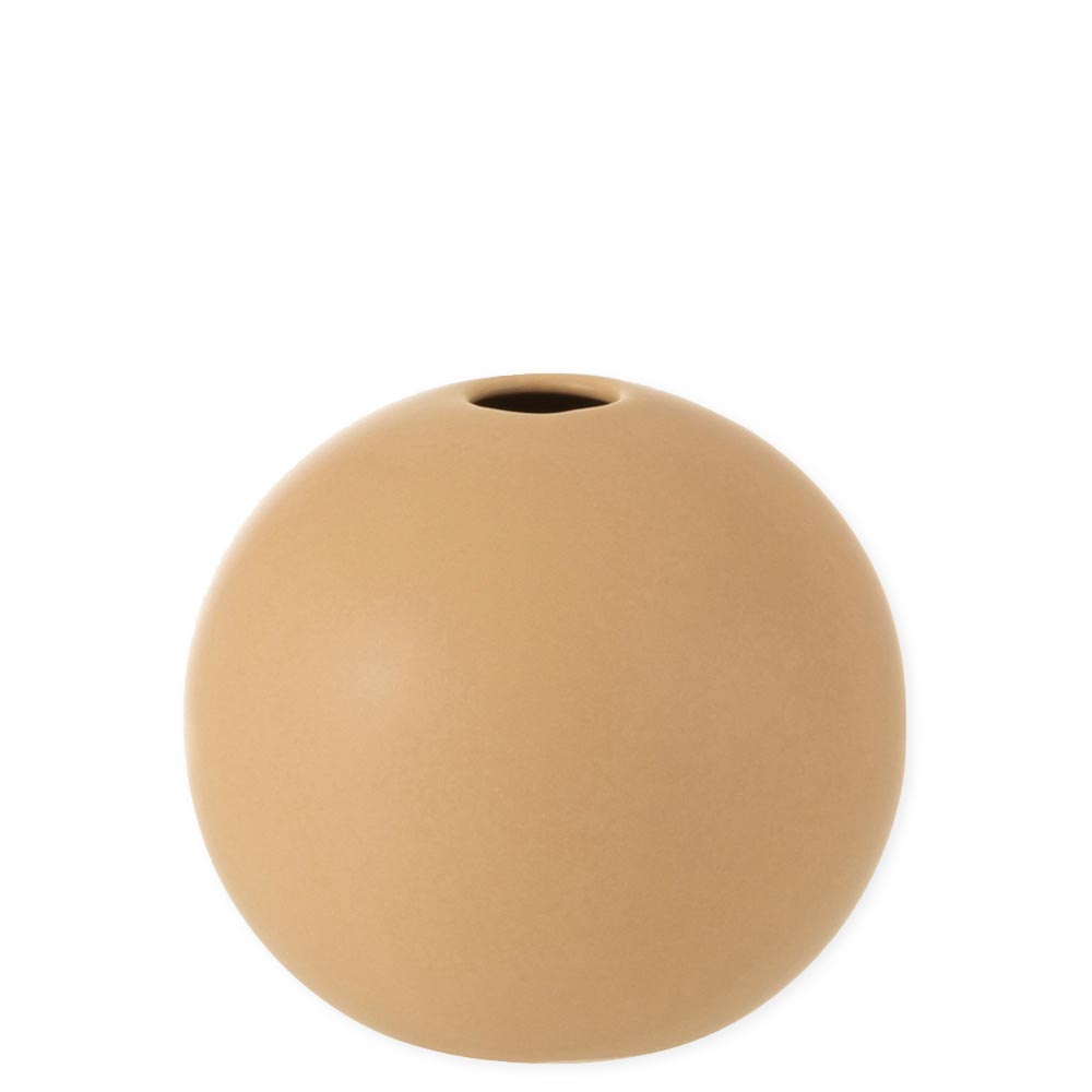 Palla Vase in Matt Beige Ceramic