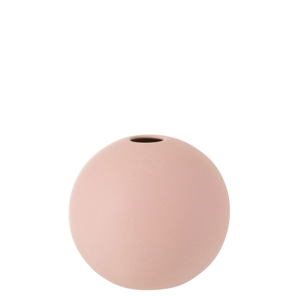 Pastel Pink Matt Ceramic Ball Vase