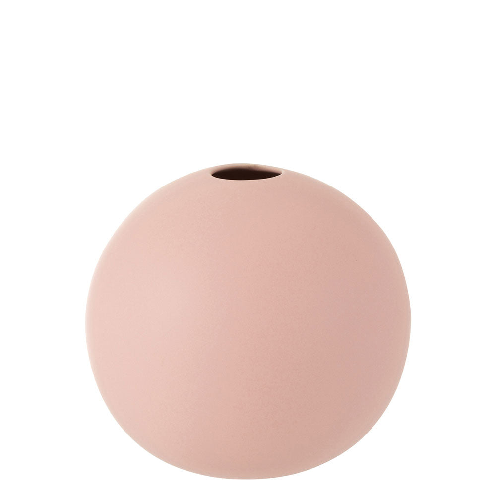 Pastel Pink Matt Ceramic Ball Vase