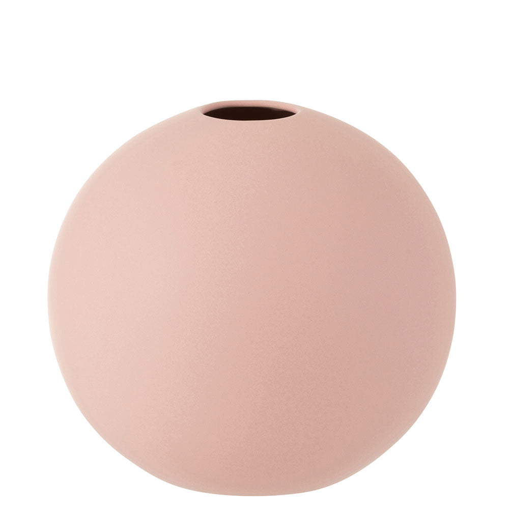 Pastel Pink Matt Ceramic Ball Vase