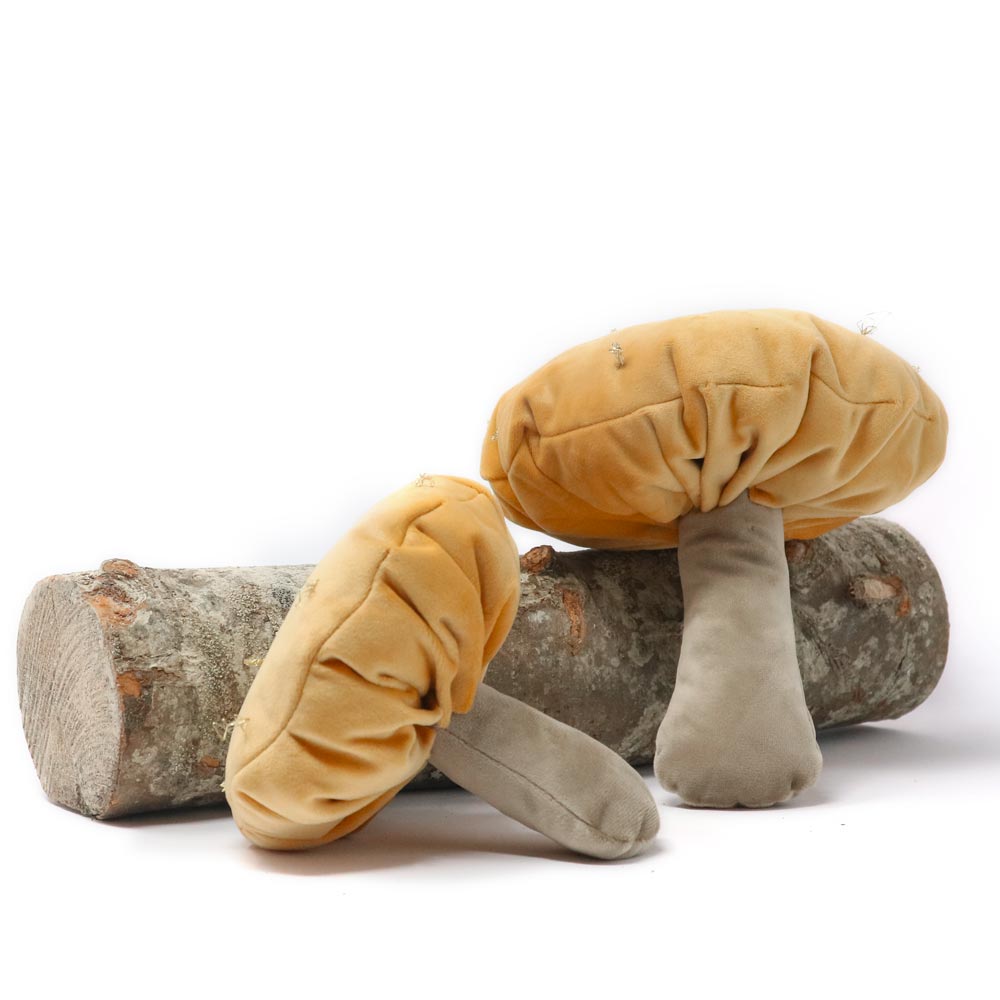 Set 2pcs. Glam Mushroom decoration in velvet