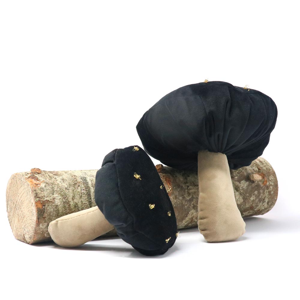 Set 2pcs. Glam Mushroom decoration in velvet