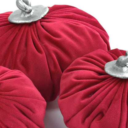 Set of 3pcs Red Velvet Pumpkins