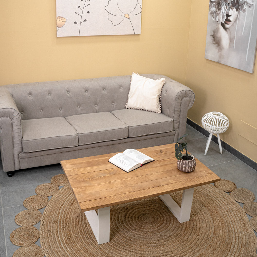 Nordic style wooden coffee table for living room