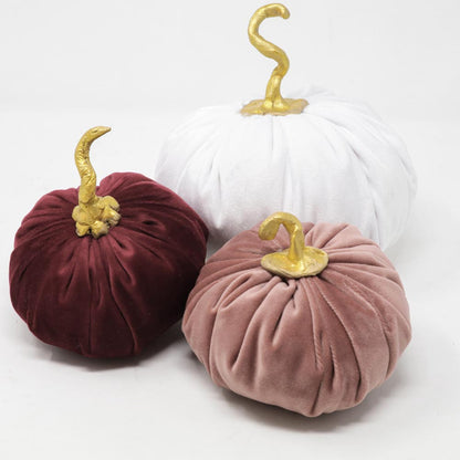 Glam Decorative Pumpkin Set in velvet