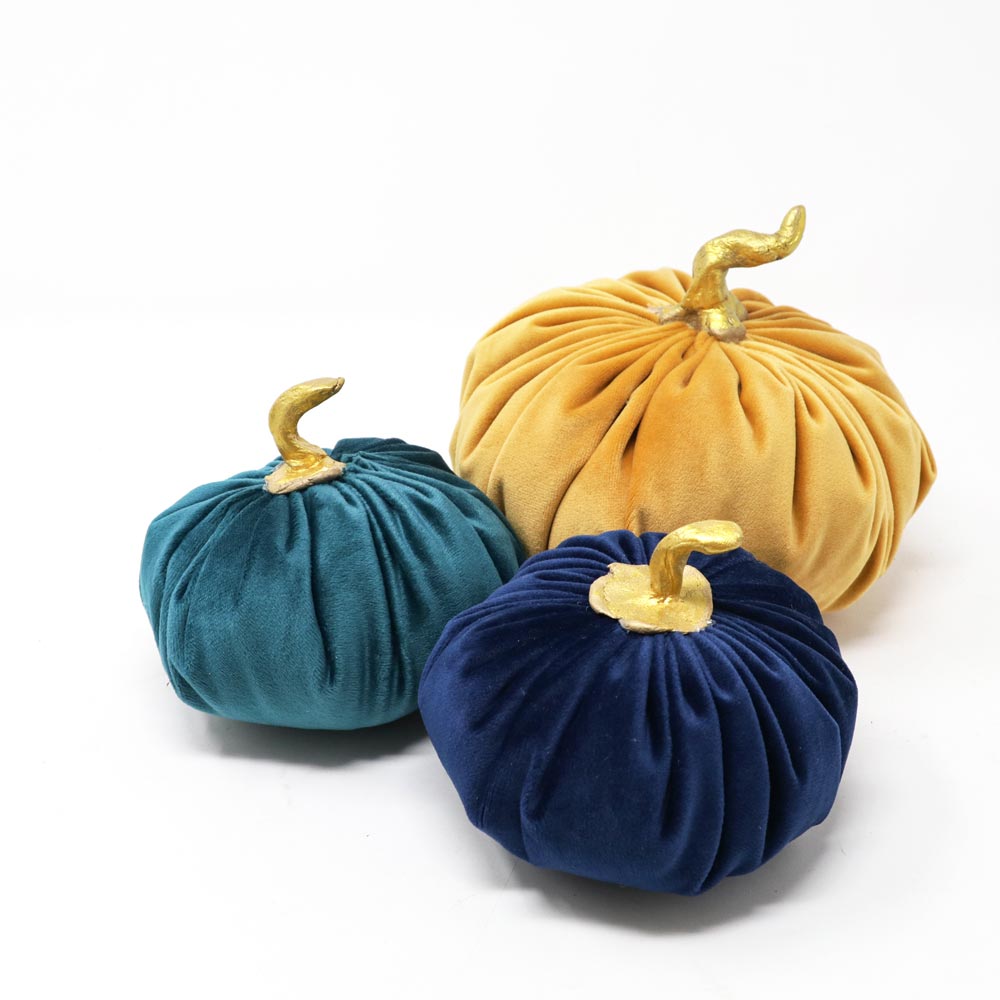 Fantasy Decorative Pumpkin Set in velvet