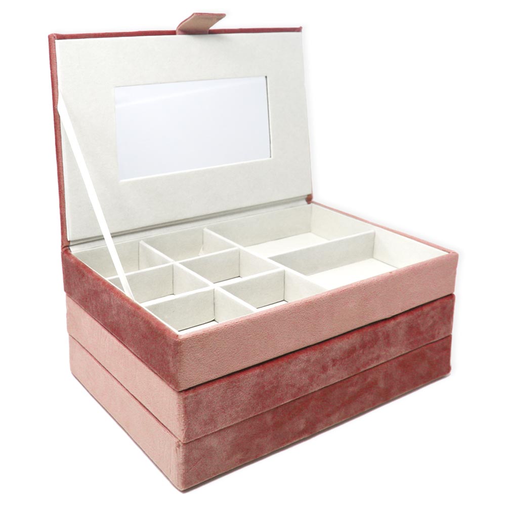 Antique Pink rectangular jewelery box