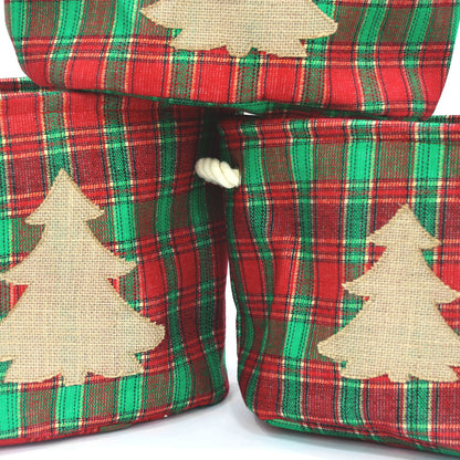 Set 3 contenitori Ovali Tartan