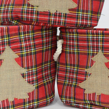 Set 3 contenitori Ovali Tartan