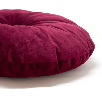 Oval cushion in Bordeaux Violet velvet