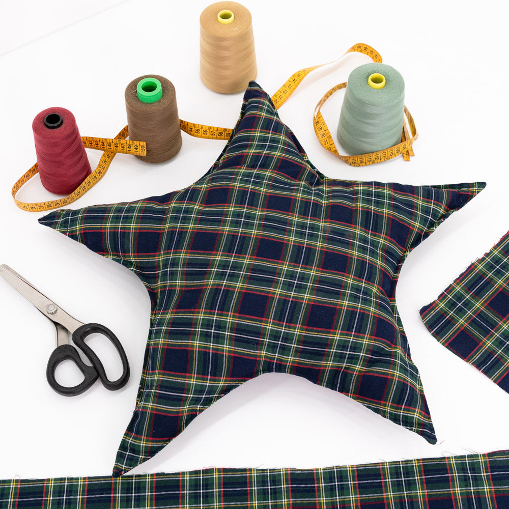 Tartan Star Cushion