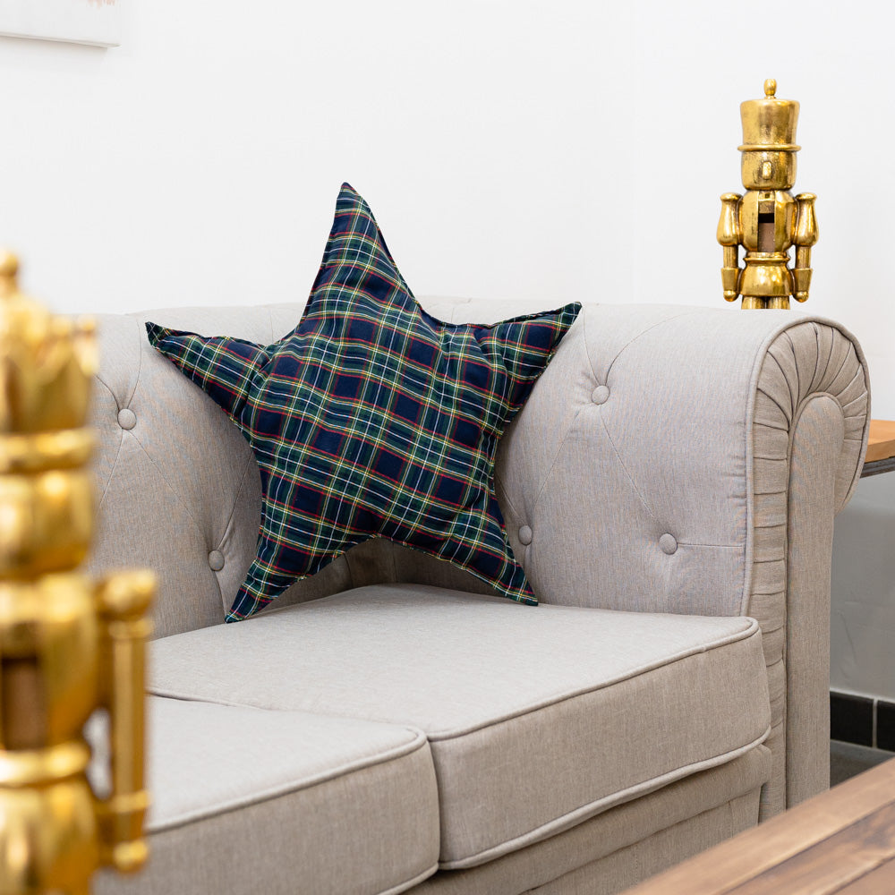 Tartan Star Cushion