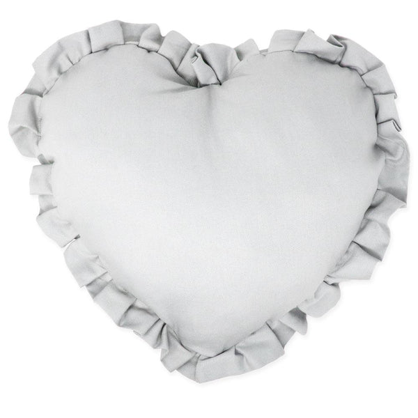 Cuscino per sedia cuore grigio con volant 40x40