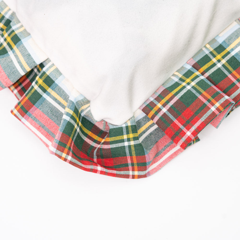 Tartan Ruffle Cushion