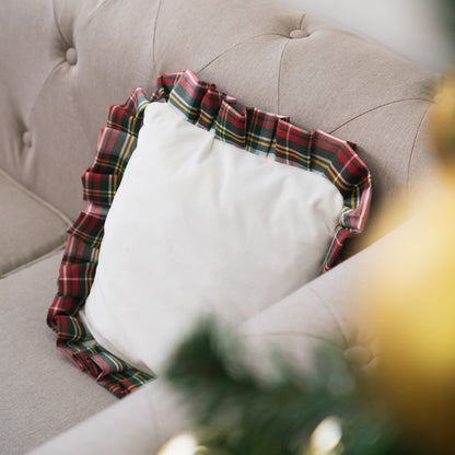 Tartan Ruffle Cushion