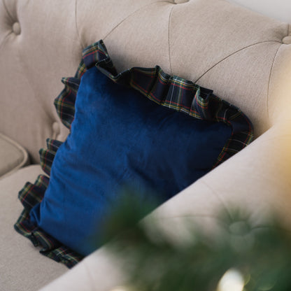 Tartan Ruffle Cushion