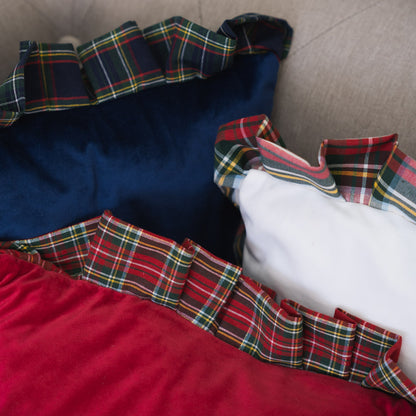 Tartan Ruffle Cushion