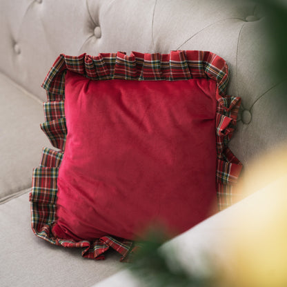 Tartan Ruffle Cushion