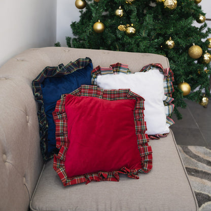 Tartan Ruffle Cushion