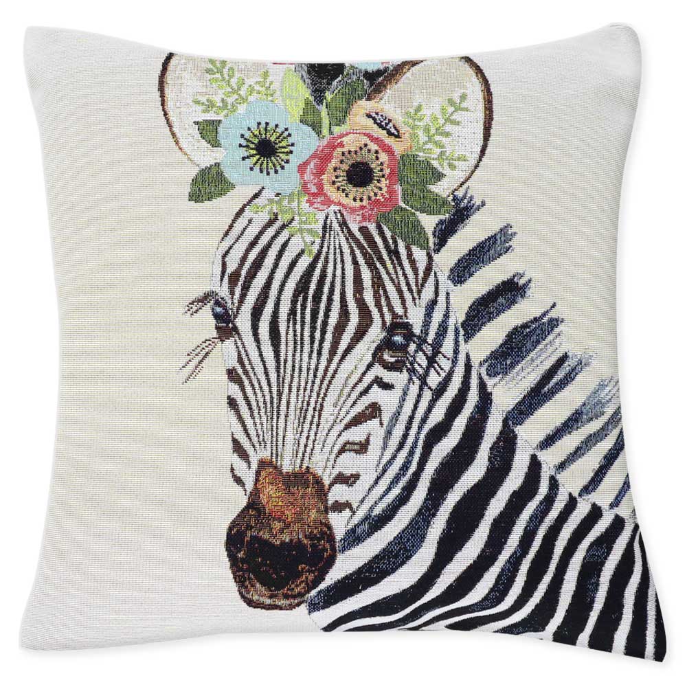 Zebra Flowers cushion