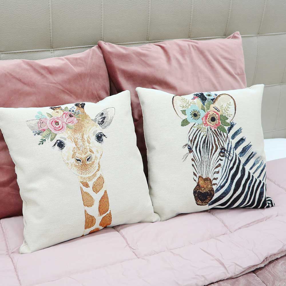 Zebra Flowers cushion