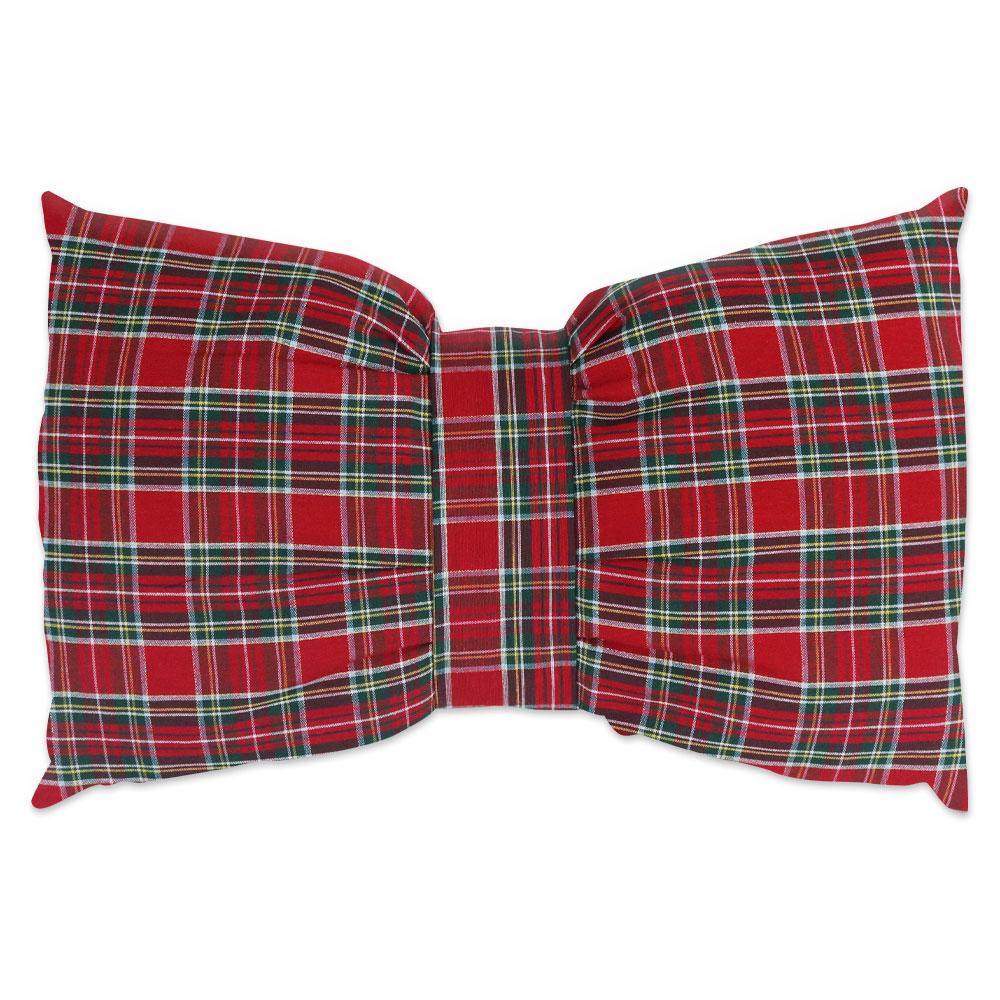 Cuscino Fiocco Tartan Rosso Christmas