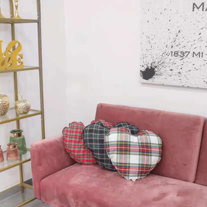 Tartan Heart Cushion